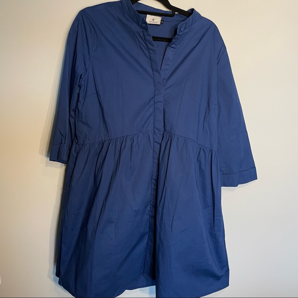 Tuckernuck Royal Navy Blue Shirt Mini Button Up Dress XXL